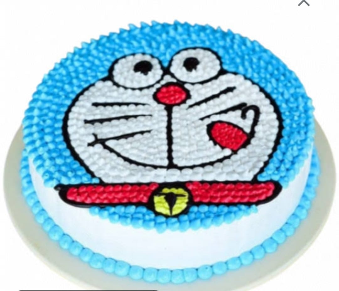Cute Doraemon Creamy Cartoon Cake