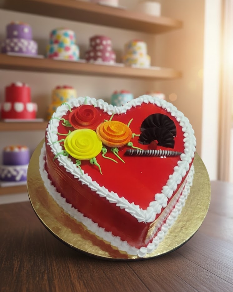 Red Velvet Heart Passion Cake