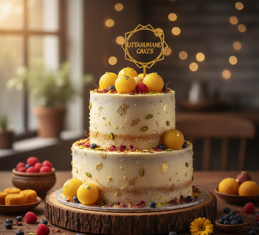 Naam: Rasmalai Gold Fusion Cake